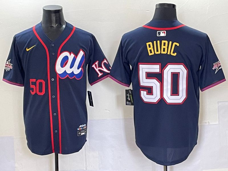 Men 2025 Kansas City Royals #50 Bubic Drak blue Nike MLB All Star jersey style 2->milwaukee brewers->MLB Jersey